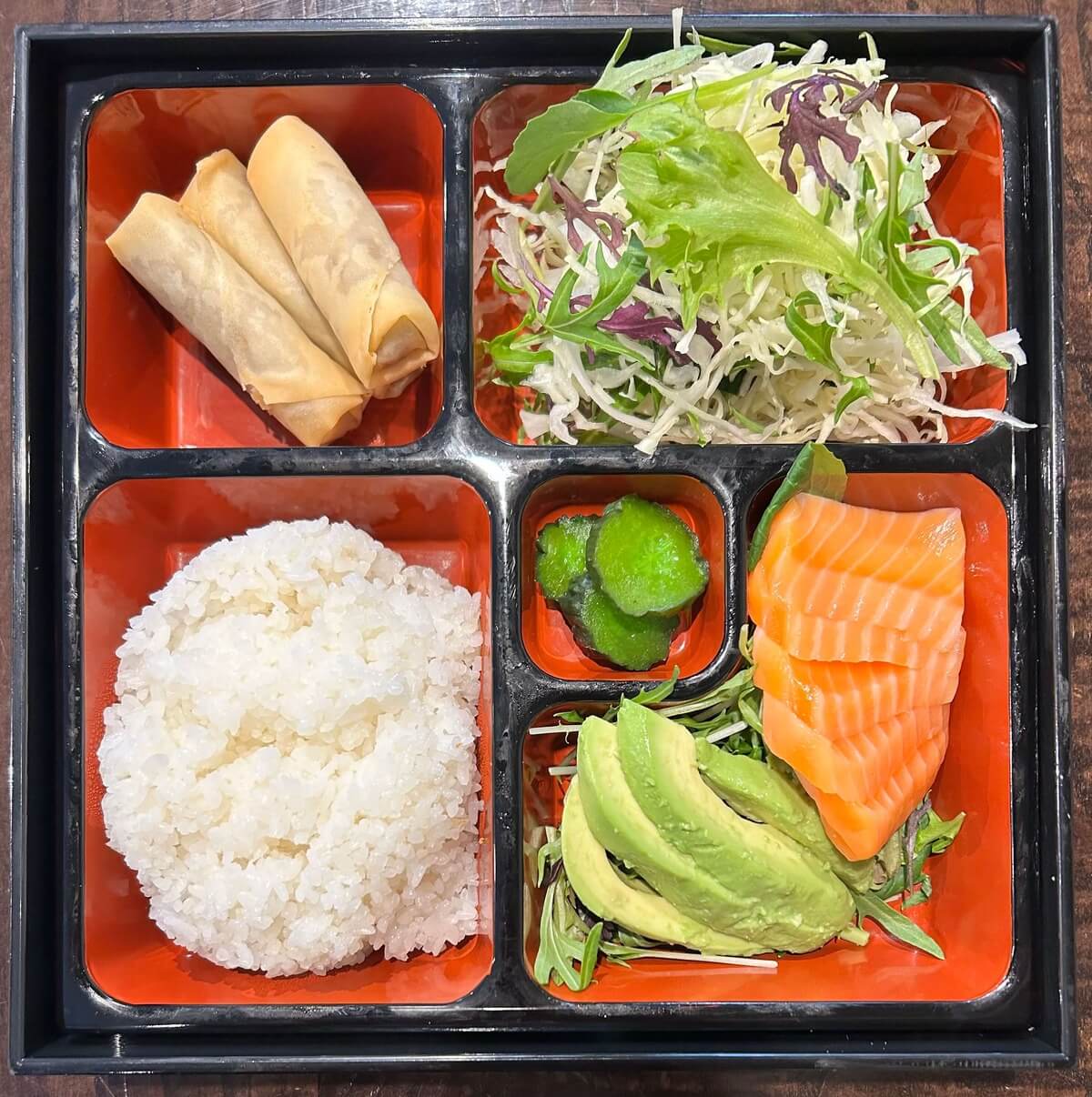 Sashimi-Bento (Salmon & Avocado(+$2))